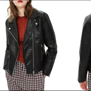 Top Shop Faux Leather Moto Jacket